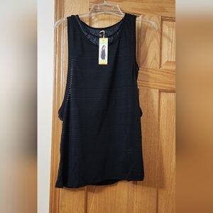 2 Tangerine Black Sleeveless Tops